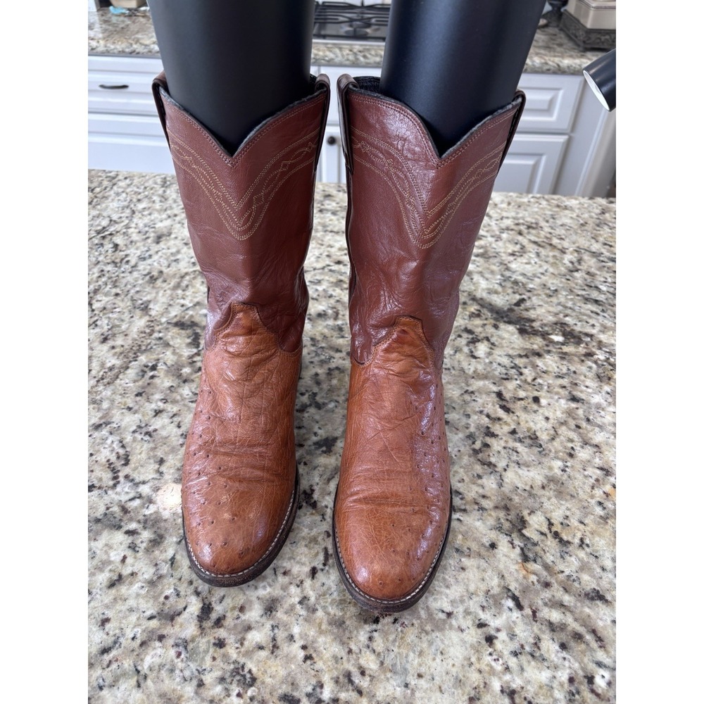 Justin Boots in Ostrich 8.5B